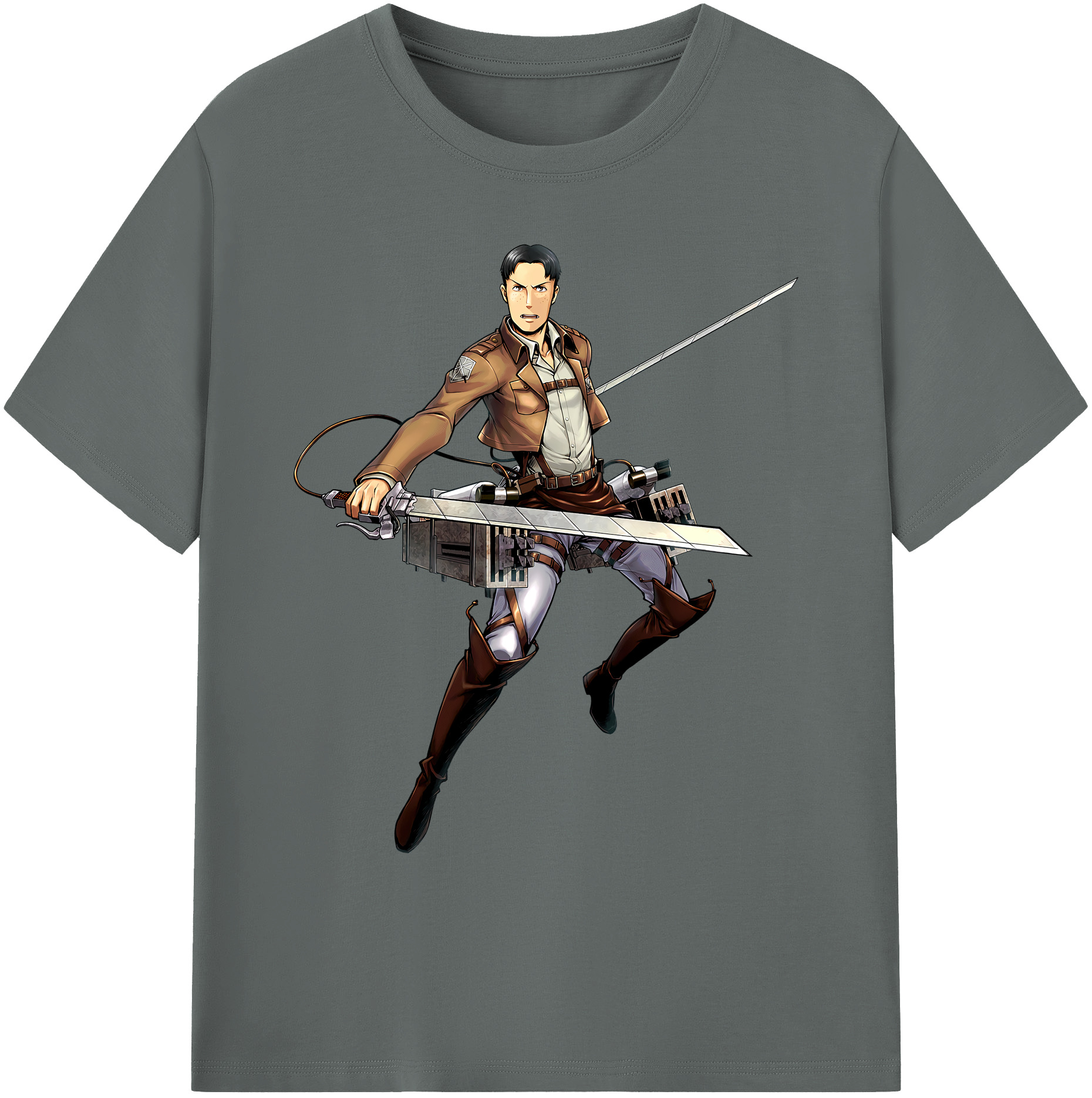 （画像用） 進撃の巨人 Attack on Titan 綿100％ メンズ半袖Tシャツ｜肌触りやわらか＆通気性